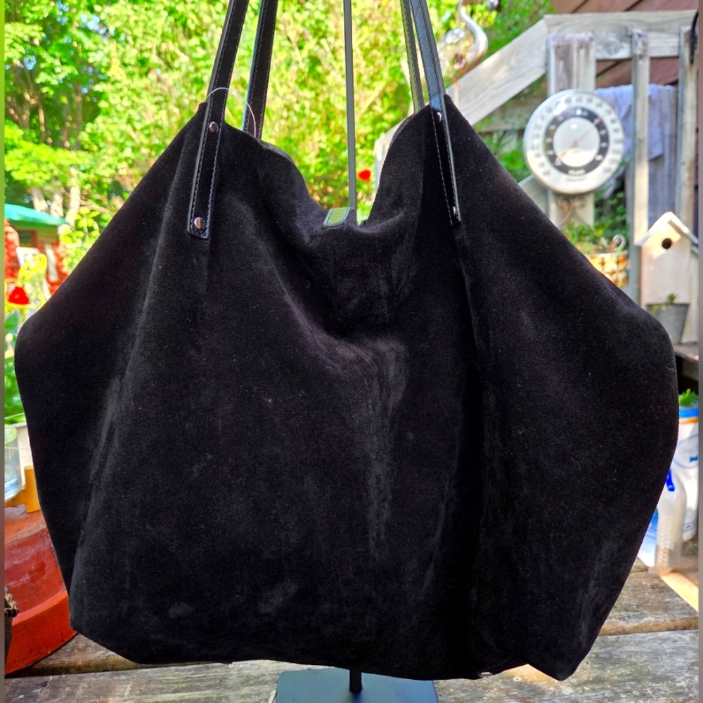 Tiffany & Co Boho Reversible Black Suede Handbag - Picture 14 of 14